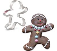 LILIAO, tagliapasta per biscotti a forma di omino di pan di zenzero, 3,6 x 4,2 cm, in acciaio inox, 1 pezzo