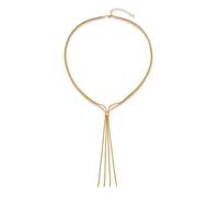 LILIE&WHITE Collana lunga da donna con ciondolo in oro - Elegante collana con frange in stile boho, per tutti i giorni e occasioni speciali, Einheitsgröße, Ottone, Non pietra preziosa