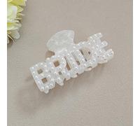 LILIE&WHITE Fermagli per capelli da sposa con perle per donne chic matrimonio damigella d'onore lettera artiglio clip per capelli spessi accessori da sposa monogramma alla moda grandi artigli per