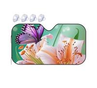 Lilies and Butterfly Parasole per parabrezza auto pieghevole 2025 parasole divertente per auto parasole anteriore per parabrezza per interni automobilistici protezione solare media