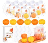 Liliful Set di 30 mini bomboniere a forma di zucca per baby shower, con biglietti di ringraziamento, sacchetti regalo con coulisse, per autunno, addio al nubilato, matrimonio, autunno, giorno del