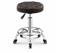 Lilihuimaoyi Sgabello da Parrucere Girevole, Marrone opaco | Componenti durevoli, Sgabello con rotelle, Applicazione make-up, Per Studenti e Artisti