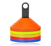 LILIIN Set di 50 coni da calcio, coni segnapunti, dischi segnapunti Set di coni sportivi per calcio, tennis, hockey, atletica e allenamento di agilità Set di Coni per Calcio 50 Pezzi Coni SegnapostoPo