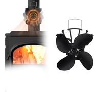 LILIIN Ventilatore per camino, 4 pale rotore, ventilatore senza corrente, camino, stufe a legna, funzionamento silenzioso, ventilatore per stufa, camino, forno senza corrente, tipo B