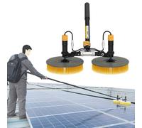 liliiy Strumento per La Pulizia del Pannello Solare, Spazzola Rotante per La Pulizia, Robot di Lavaggio Solare Fotovoltaico con Spruzzatore Automatico dell'Acqua,7.5M