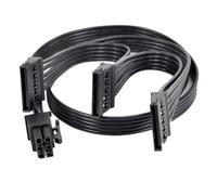 lilila-ree Cavo adattatore di alimentazione per hard disk SATA HDD da 6 pin a 3 x 15 pin, solo per PSU semi modulari EVGA serie GQ, 50 cm