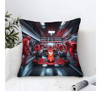 LILIlaobiao Ferrarii Racing Federa Per Cuscino 40x40cm Per Divano Letto, Formulaone Federe Per Cuscino Inserti Non Inclusi