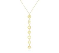 LILILEIDY Collana lunga da donna in oro, alla moda, chakra, yoga, delicata collana a Y per ballo di fine anno o compleanno, Placcato oro