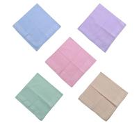 Lilinzhi 40x40cm Fazzoletto Per Gli Uomini Casual Uso Formale Tasca Panno Morbido Traspirante Quadrato Fazzoletto Asciugamano Per Gentiluomo 5PCS Plain Fazzoletti Set, A, Taglia unica