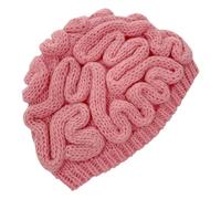 Lilinzhi Cappello a Forma di Cervello Lavorato a Mano All'uncinetto Invernale Caldo Pullover Teschio per Feste Casual Unisex, PK, Taglia Unica