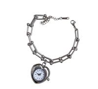 Lilinzhi Catena per orologio da tasca vintage regolabile con elegante design a frangia per le donne accessorio da polso fatto a mano regalo fibbia regolabile gioielli per uso quotidiano, Argento