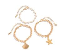 Lilinzhi Collana con ciondolo a forma di conchiglia con catena regolabile, gioielli da spiaggia per donne alla moda indossano la collana di conchiglie, Misura unica, come descritto, come descritto