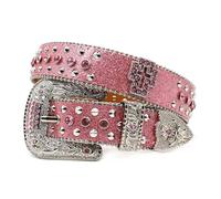 Lilinzhi Cool Gothic Catena Vita Casual Cintura Borchiata Ceinture Glitter Borchiato Blingbling Facile Cintura Gioiello, N, 105 cm