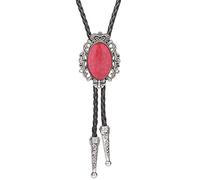 Lilinzhi CowboyBolo Cravatta da uomo Western Cowboy Cravatta BoloTie Collana Western CelticBolo Pietra BoloTie Cowboy Cowboy Bolo Tie, Rosso, Taglia unica