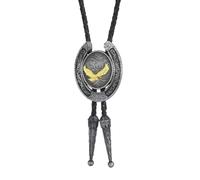 Lilinzhi Cravatta da cowboy in metallo per camicia jeans collana western intrecciata Shoestring Cravatta, B, Taglia unica