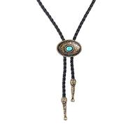 Lilinzhi Cravatta da cowboy turchese bolo western vintage per uomo cravatta da cowboy cravatta vintage bolo, bronzo, Taglia unica