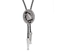 Lilinzhi Delicato lupo Bolo Cravatta Cowboy Cravatta Western Metallo Charm Per Camicia Jeans Cravatta, H, Taglia unica