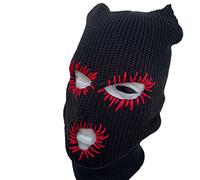 Lilinzhi Divertente passamontagna lavorato a maglia, berretto passamontagna invecchiato passamontagna con cappuccio passamontagna per feste, E, Taglia unica