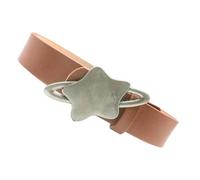 Lilinzhi Elegante cintura in pelle PU cintura decorativa in vita decorazione caratteristica unico fibbia a stella design per adulti alla moda accessorio alla moda, Marrone chiaro, Taglia unica