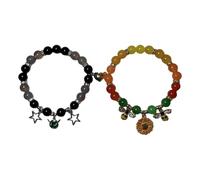 Lilinzhi Eleganti braccialetti per coppia con cuori ad alta elasticità, comodi per feste romantiche e da indossare tutti i giorni, Misura unica, come descritto