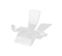 Lilinzhi Espositore per gioielli in cristallo minerale grezzo base per gioielli in acrilico trasparente supporto per gioielli in metallo puntello ornamento rock rack, 55mmx50mm, come descritto