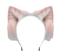 Lilinzhi Fasce per capelli con orecchie di gatto in peluche coda morbida accessorio per capelli per feste di Halloween bambini adulti fascia regolabile per capelli ragazze bambini clip per capelli