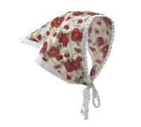 Lilinzhi Foulard triangolare popolare con bordo in pizzo e stampa floreale design per fotografia di viaggio vacanza sciarpa Sunproof copricapo vacanza, Isola delle Rose, Taglia unica