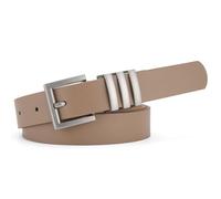 Lilinzhi Lussuosa cintura in tinta unita con fibbia quadrata opaca alla moda fibbia ad ardiglione cintura per adulti per cintura formale casual per le donne, Cachi argento opaco, Taglia unica