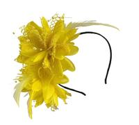 Lilinzhi Lussuoso copricapo morbido piumato fiore copricapo fascia regolabile per Halloween Festival costume Coplay Party copricapo da donna