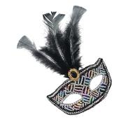 Lilinzhi Mascherate per le donne con strass piumati veneziani feste serali ballo di fine anno Halloween costumi cosplay veneziani donne per feste in maschera