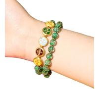 Lilinzhi Perle di vetro alla moda ispirano da Five Wealth God per professionisti e appassionati di moda indossare fatto a mano, Misura unica, come descritto