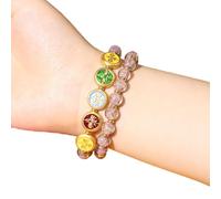 Lilinzhi Perle di vetro alla moda ispirano da Five Wealth God per professionisti e appassionati di moda indossare fatto a mano, Misura unica, come descritto