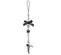Lilinzhi Punk Phone Chain Cool Girl Halloween Bat Wing Charm Con Bowknot Pendente Accessori Per Macchina Fotografica Borsa Chiavi Borsa