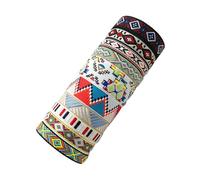 Lilinzhi Set di 10 braccialetti dell'amicizia in tessuto multicolore bohémien fatti a mano braccialetti intrecciati colorati con motivi ornamentali gioielli da viaggio, Misura unica, come descritto