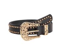 Lilinzhi Stile punk Cintura Modello Animale Per Le Donne Cintura Skinny Per Pantaloni Vestito PU Rivetto In Pelle Borchiata Cintura Usura Quotidiana Fibbia Intagliato, Rivetti Neri, Taglia unica