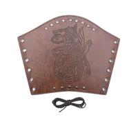 Lilinzhi Tradizionali Protezioni Braccio Regolabile Maniche Del Braccio Guanti Storici Per Le Donne Uomini Unisex Costume Bracciali Bracciali, VK206COF Lupo Caffè, Taglia unica