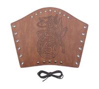 Lilinzhi Tradizionali Protezioni Braccio Regolabile Maniche Del Braccio Guanti Storici Per Le Donne Uomini Unisex Costume Bracciali Bracciali, VK206BR Lupo Marrone, Taglia unica