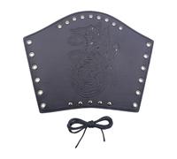 Lilinzhi Tradizionali Protezioni Braccio Regolabile Maniche Del Braccio Guanti Storici Per Le Donne Uomini Unisex Costume Bracciali Bracciali, VK206BK Lupo Nero, Taglia unica