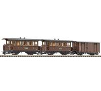 Liliput H0e 340018 3-tlg. Set 2-achs. Vagone Persone B14 E B16 Güterw. Gwk10 Neu