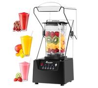 lilishangmao Frullatore Professionale per Frullati - Tritaghiaccio Professionale da 2200 W con Cassa Insonorizzata, 5 Programmi Preimpostati E capacità 1,8 L, per Bar, Frullati E Bevande Frullate