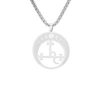 Lilith Collana per le donne Sigillo di Lilith Dea Fase Lunare Collana Ciondolo Strega Pagana Ecate Mitologia Amuleto Tripla Luna Dea Gioielli Streghe Regali Uomini (argento 2)