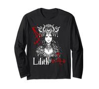 Lilith Demone Gotico Pagano Occulta Satanica Mitologia Maglia a Manica