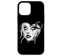 Lilith Goth Pretty Girl Demoness x Cuore Lavoro nero Custodia per iPhone 12 mini