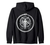 Lilith Pentagram Snake Satanic Gothic Halloween Day of Dead Felpa con Cappuccio