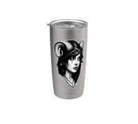 Lilith Sacerdotessa Dea Ariete Sagittario Carino Goth Ragazza Bicchiere termico in acciaio inox doppia parete