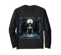 Lilith Tarocchi Gotico Halloween Day of Dead Goddess Maglia a Manica