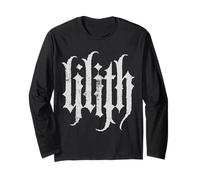 Lilith Wicca Gothic Alt Estetica Occulto Dea Stregoneria Maglia a Manica