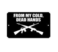 LilithCroft99 Humor from My Cold Dead Hands Guns Sign Metal Funny Warning Signs for Property, Home Decor Targa in metallo, 20,3 x 30,5 cm