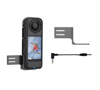 LiLiTok Adattatore Mik-Adapter per Insta360 X4 Micro Adapter Amplificatore Microfono Supporti con Adpater Kable per Insta360 X4 Action Camera Accessori
