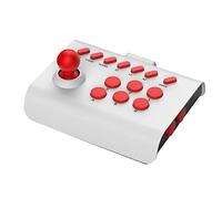 LiLiTok Arcade Fight Stick, Street Fighter Arcade Combattimento Joystick con Turbo & Macro, compatibile con Xbox / PS4 / PS3 / Switch/PC/Android iOS Phone (bianco rosso)